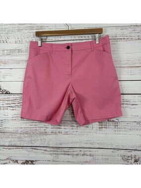 Talbots Pink Flat Front Chino Shorts
